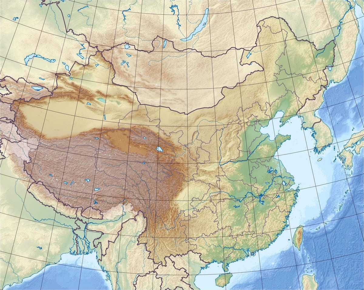 ত্রাণ চীন এর মানচিত্র