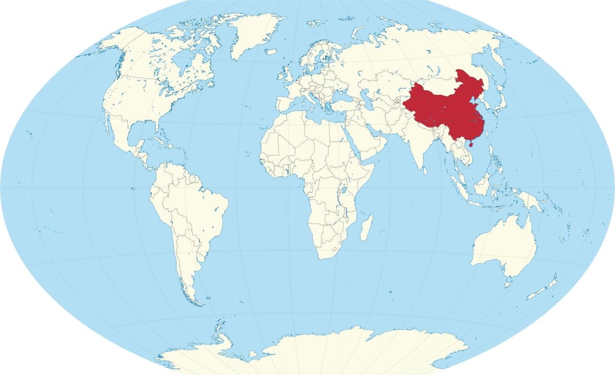 চীন মধ্যে, বিশ্বের মানচিত্র