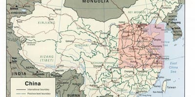 মানচিত্র উত্তর চীন সাধারণ