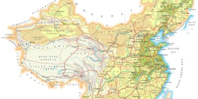 চীন মানচিত্র ভূসংস্থান