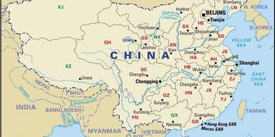 প্রদেশে, চীন এর মানচিত্র