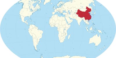 চীন মধ্যে, বিশ্বের মানচিত্র