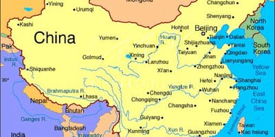 চীন বিস্তারিত মানচিত্র