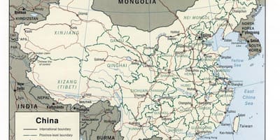 চীন মানচিত্র মুদ্রণযোগ্য